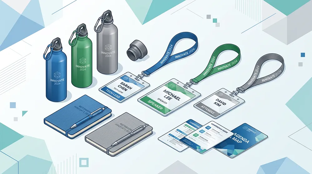 20 Best Promotional Merchandise Ideas for Events 1 event merchandise ideas lanyards badges water bottles