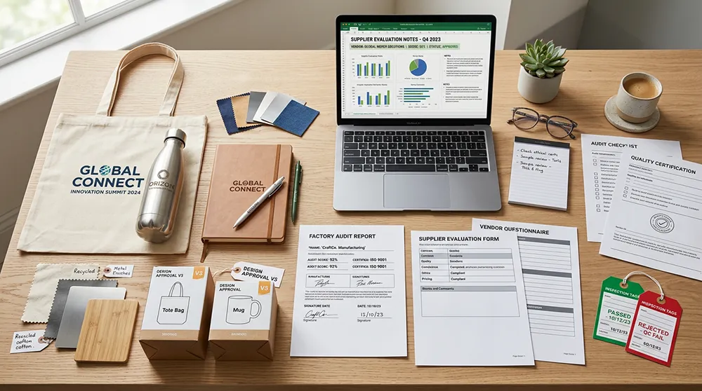 How to Choose the Right Promotional Merchandise Supplier 2 Supplier vetting documents for promotional merchandise sourcing and factory audit